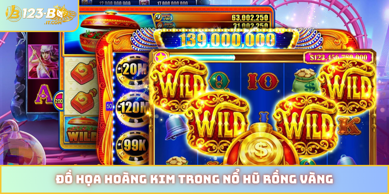 Đồ họa hoàng kim trong nổ hũ Rồng Vàng